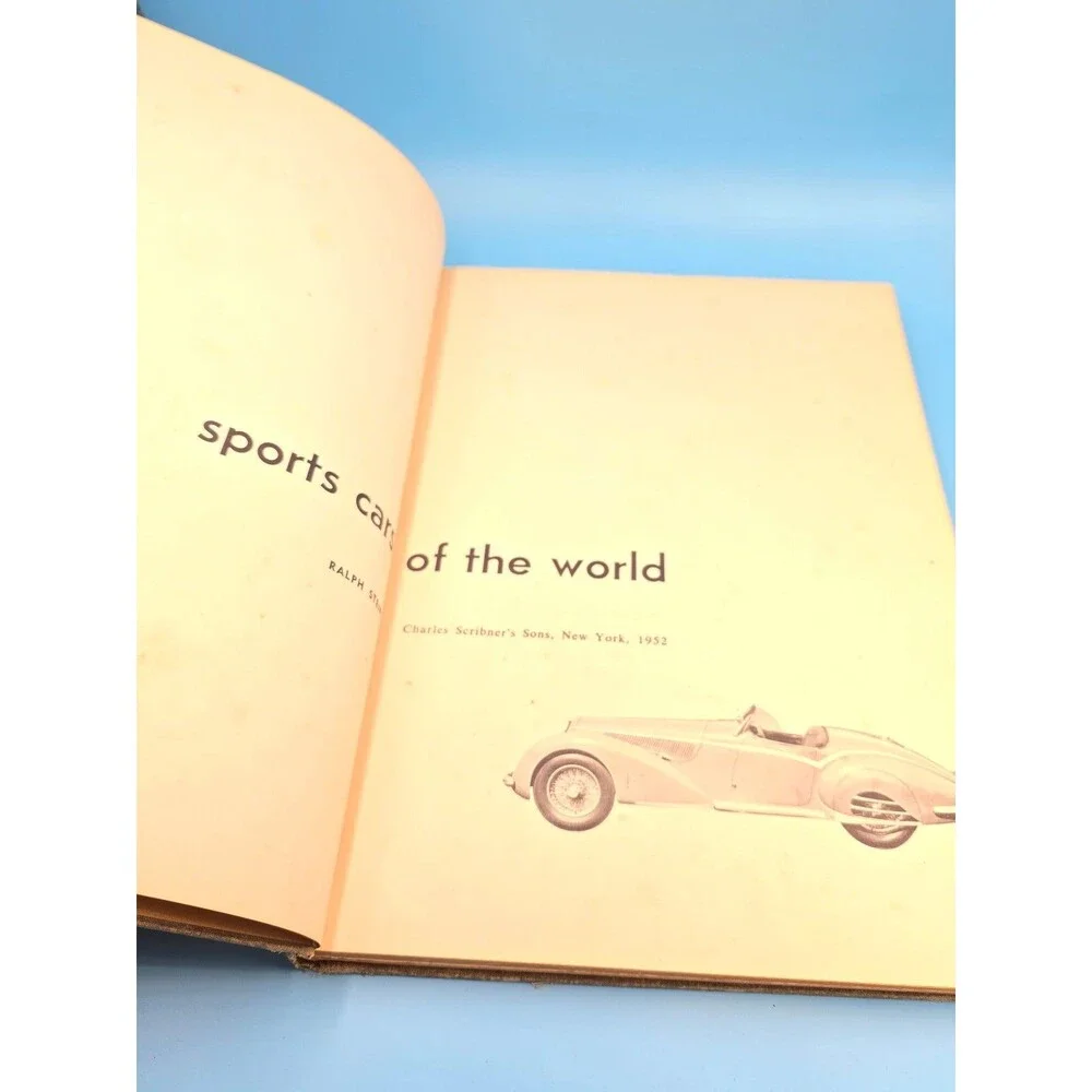 Vintage 1952 first-edition hardcover copy of Sports Cars of the World
